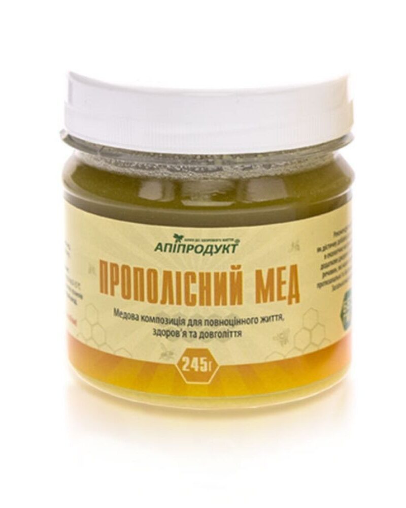Прополісний мед Апіпродукт в банці 245 г