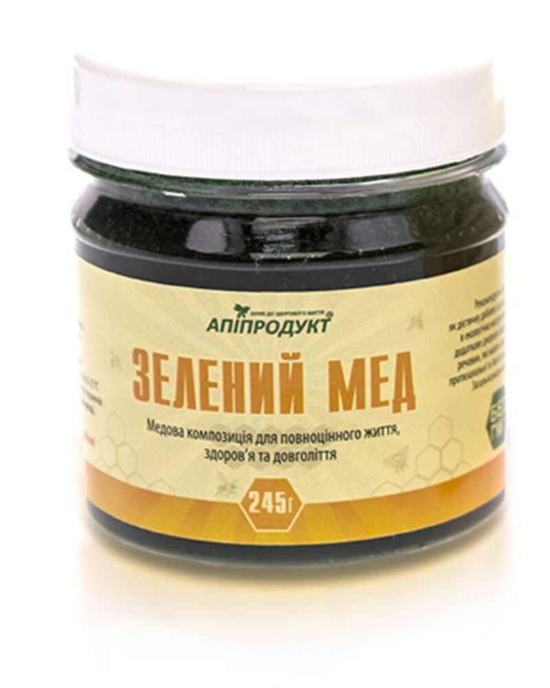 Зелений мед Апіпродукт медова композиція в банці 245 г