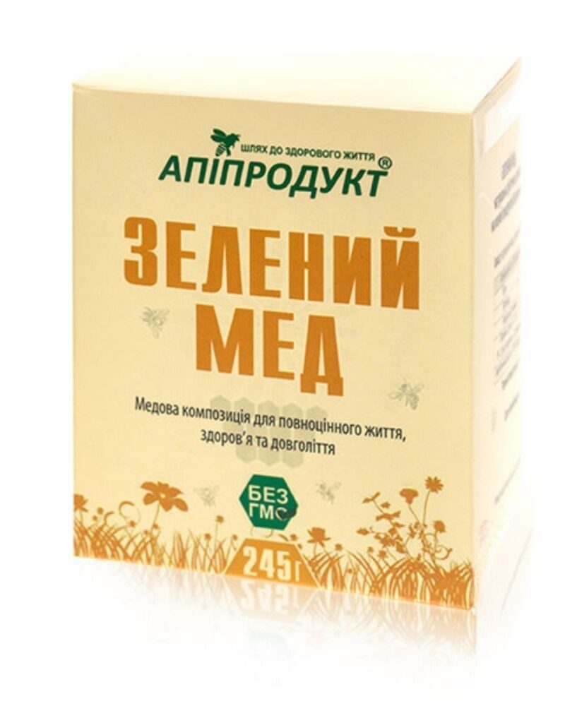 Зелений мед медова композиція від Апіпродукт коробка купити київ
